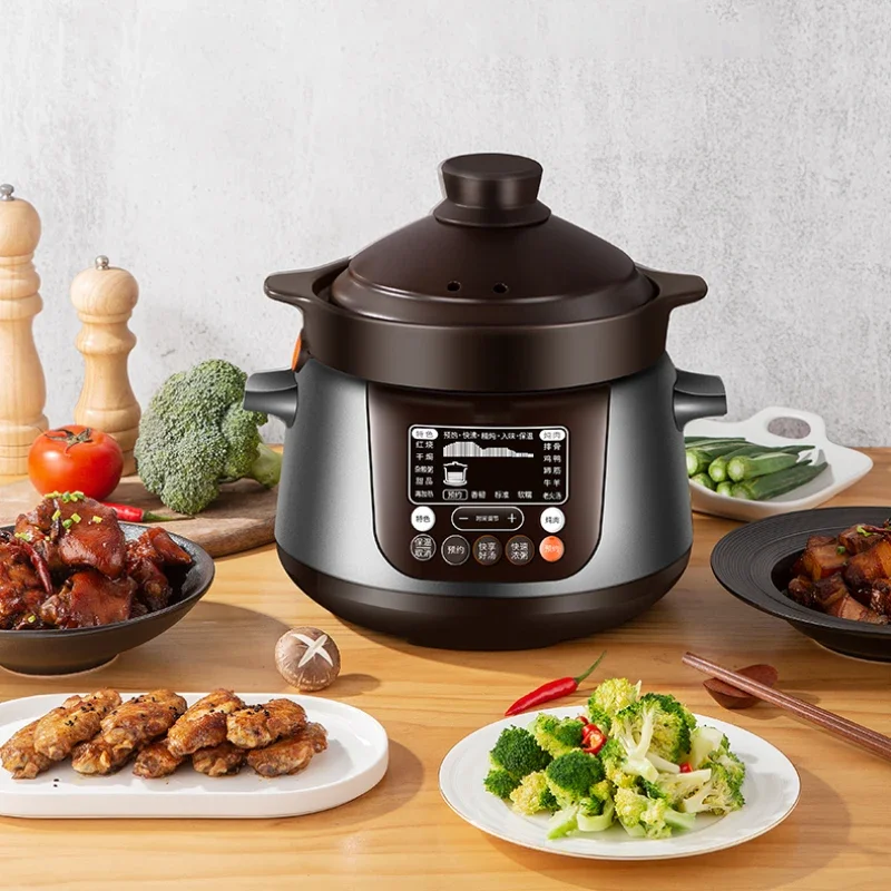

Upgrade New TG40YC5 Electric Stew Pot 220v Intelligent Soup Cooker Electric Casserole Purple Sand Ceramic Health Porridge Home