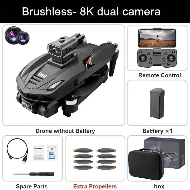 V168 Pro MAX Drone 8K Professional Dual HD Camera GPS 5G WIFI FPV 360° Obstacle Avoidance Brushless Rc Quadcopter Drones Toys image 3