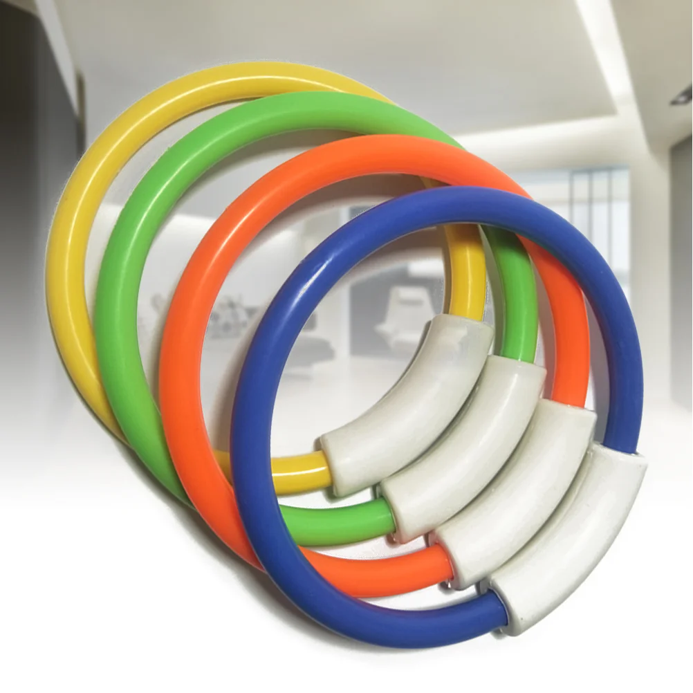 

4pcs Colorful Diving Rings Underwater Swimming Grab Toy Rings Diving Training Accessory (Orange Green Yellow Blue)