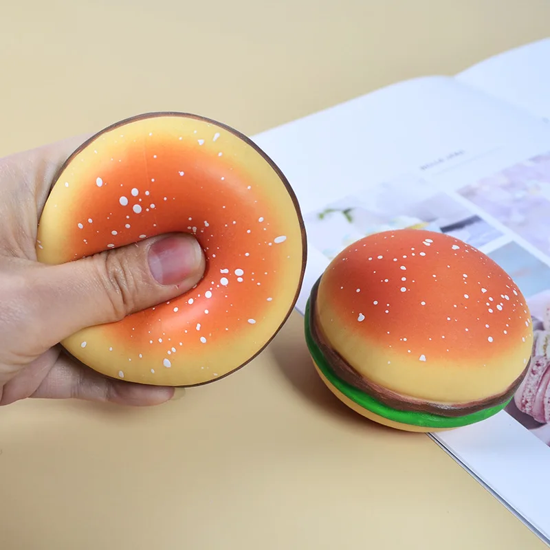 Simulated Hamburger Puzzle Decompression Toy for Children's Decompression Bread Cute Creative Casual and Funny