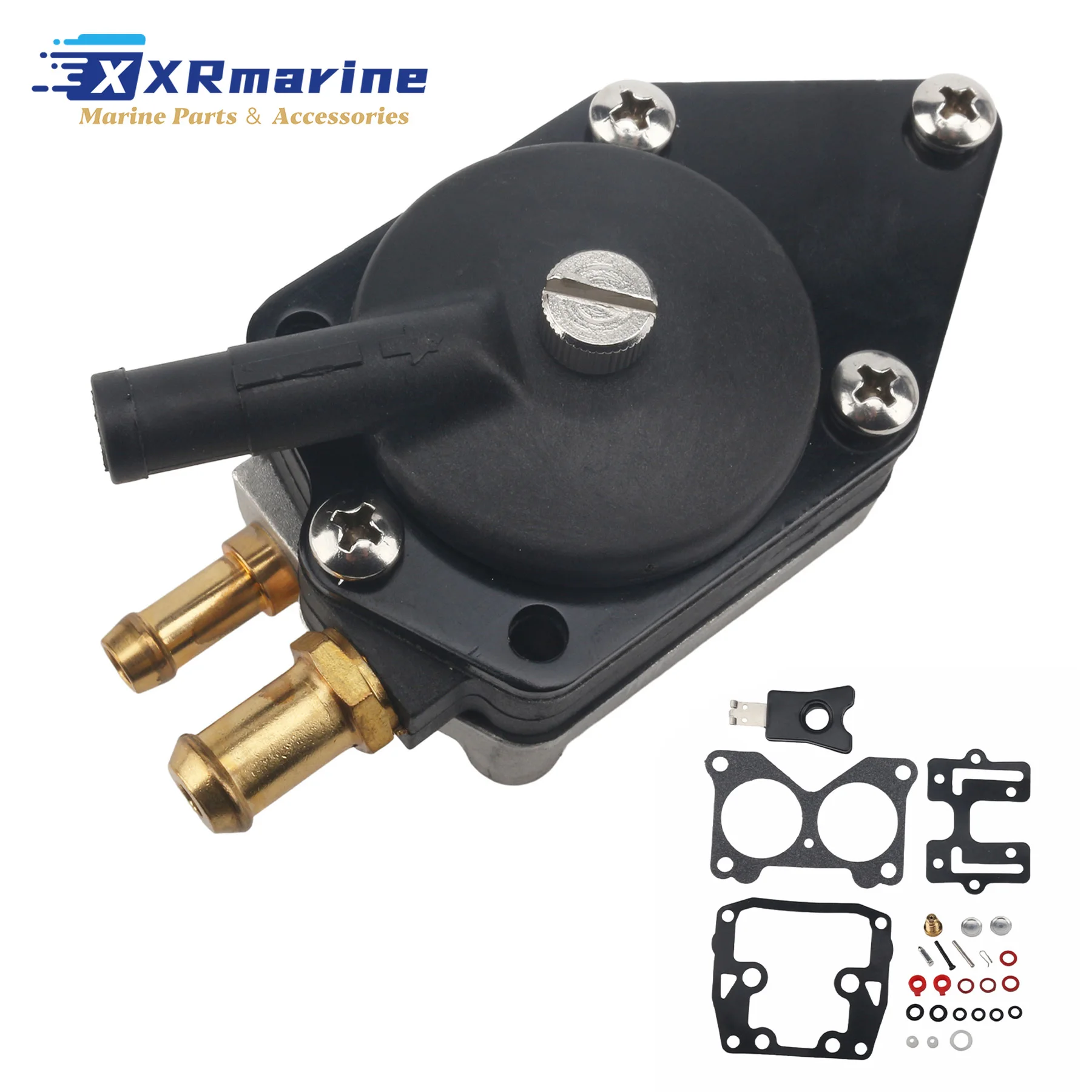 

Fuel Pump with Carburetor Repair Kit Fits for Johnson Evinrude V4 V6 65 To 235 HP Outboard Motors 438559 398385 439076 398526