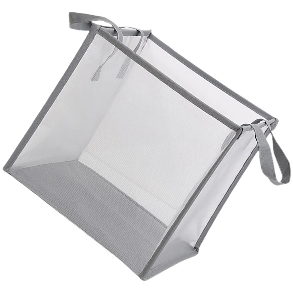 

Laundry Baskets Dirty Clothes Mesh Carrying Hamper Foldable Frame Handle Design