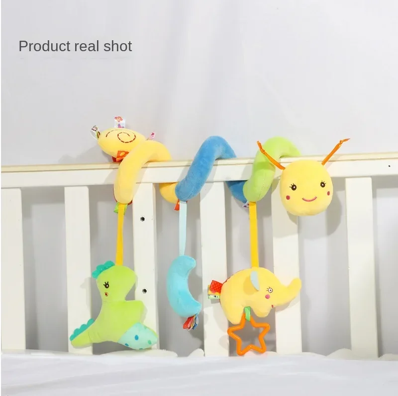 Newborn Baby Crib Hanging Rattles Soft Mobiles Car Seat & Stroller Toys Spiral Pram Dolls - Essential Baby Gift Set