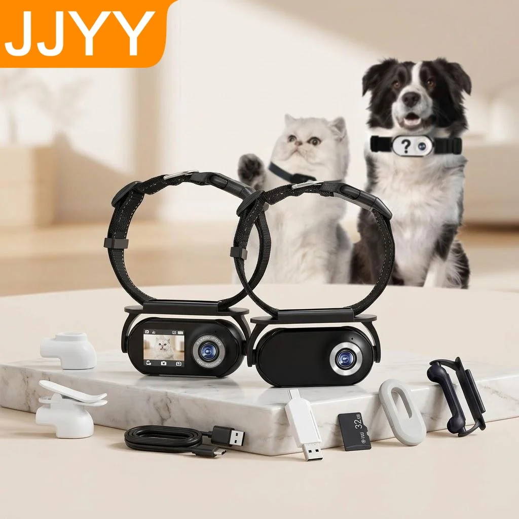 

1080P HD Wireless Pet Camera Collar Mini Body Cam for Dogs Cats Indoor Outdoor Video Recording Dog Accessories