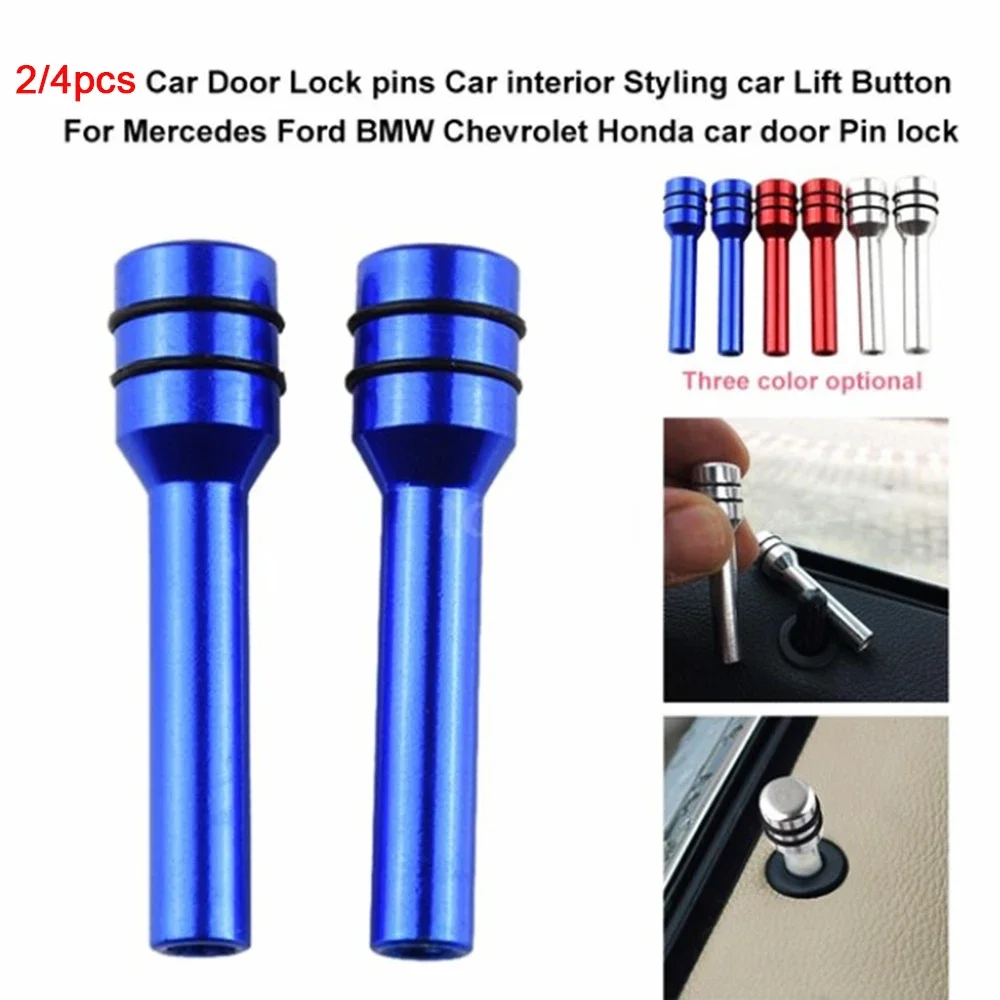 

2/4Pcs Car Door Lock Pin Door Lock Rod 49mm Knob Pull Security Insurance Auto Universal Security Door Lock Picking Latch Pins