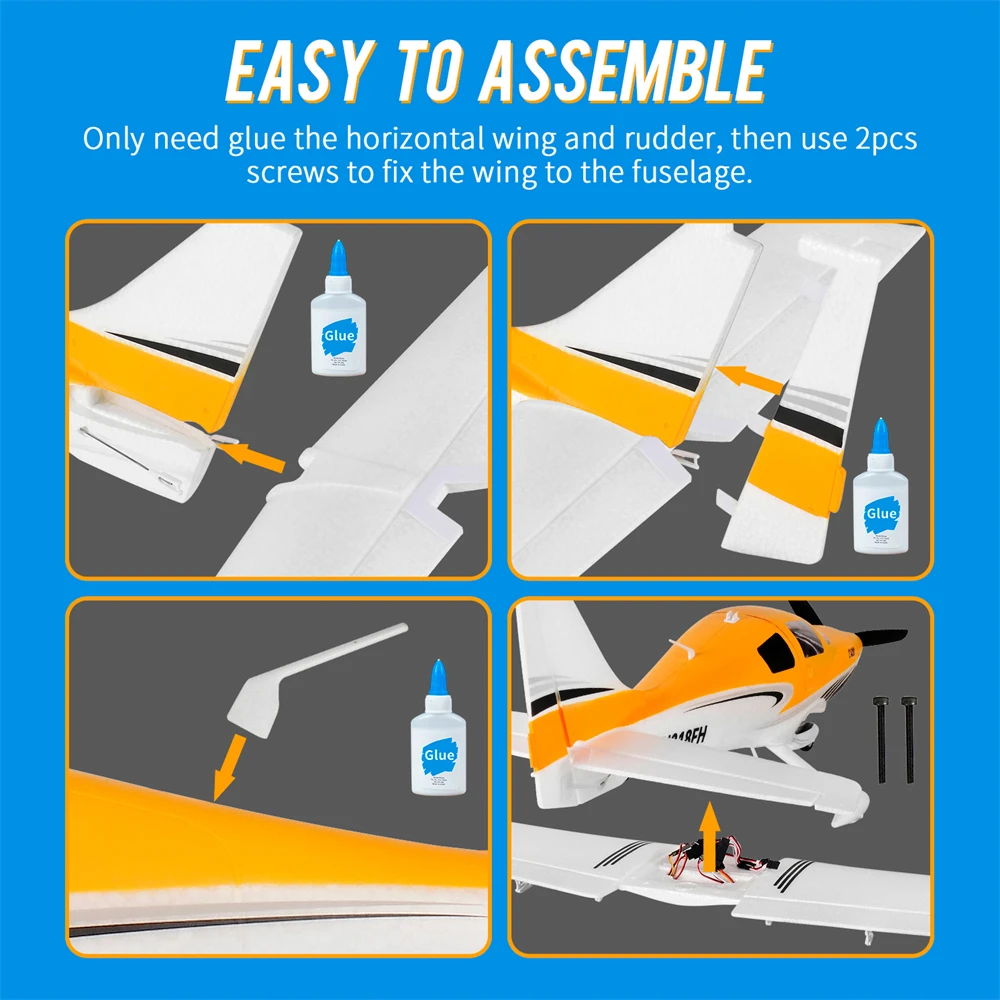 TOP RC HOBBY C400 1100mm envergadura ala baja STOL EPP RC avión PNP