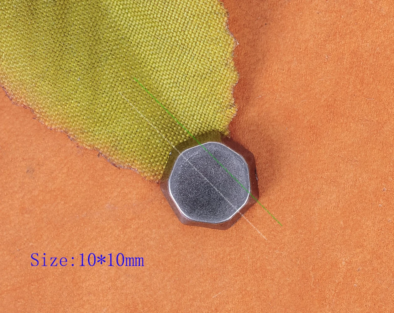 Trendy 10MM Vintage Silver Hexagon Handcraft Metal Studs Rivet Bullet Spikes DIY