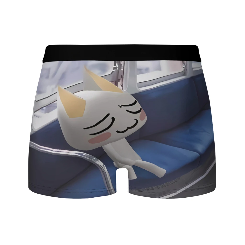 Inoue Toro Cute Cat Breathable milk Silk Boyshorts Elastic Men's Underwear 3D Boxer Shorts Boxer Briefs