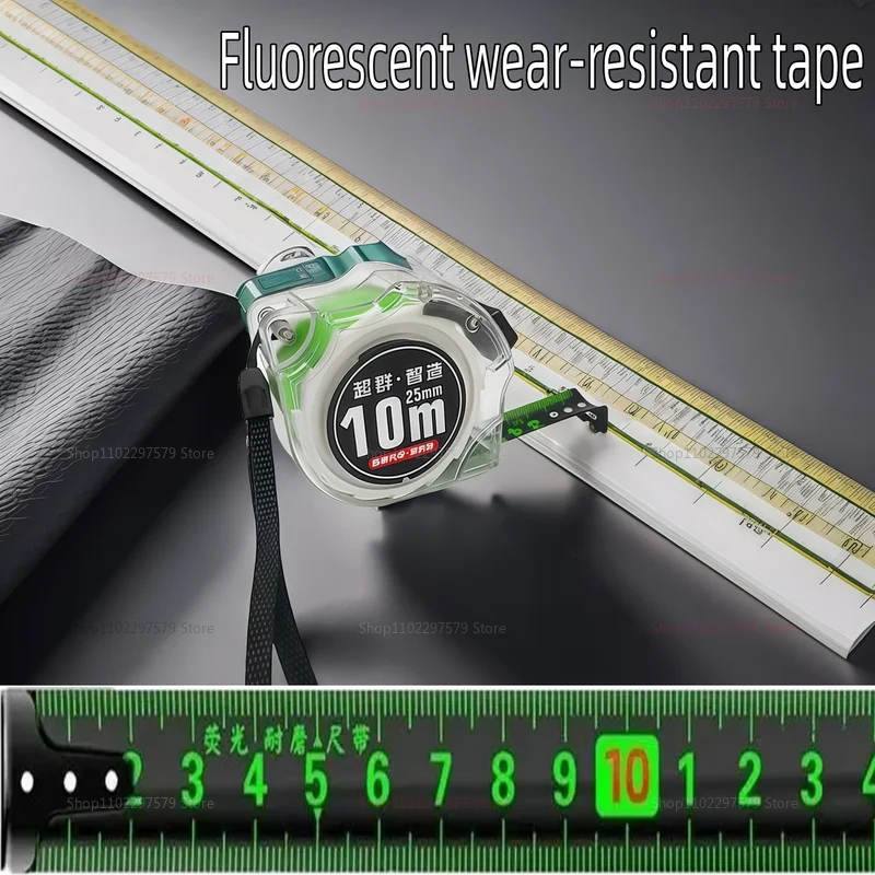 5 7 10 متر شريط قياس الترميز النافثة للحبر بالليزر مع مسطرة واسعة فلورسنت ذاتية القفل أدوات قياس عالية الدقة للبناء