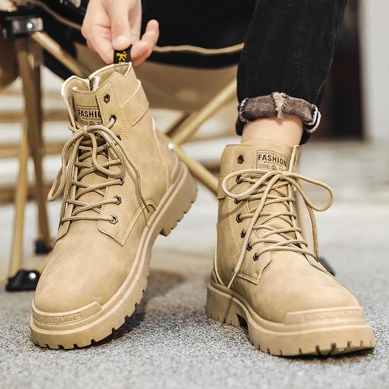 ربيع الخريف المشي لمسافات طويلة أحذية رجالي في الهواء الطلق الدانتيل يصل مع البريدي أحذية عالية قطع للرجال الساخن بيع الأزياء والأحذية الرخيصة في الترويج