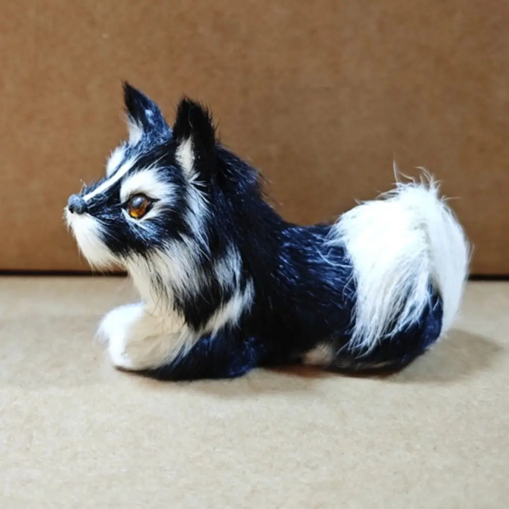 

Cute Big Tail Wolfhound Attractive Eyes White&Black Wolfdog Comfortable Fluffy Dog Stuffed Plushie Birthday Parties