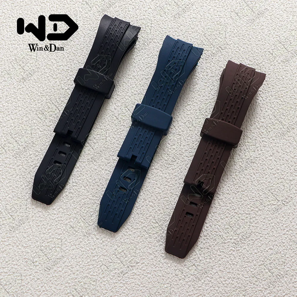 حزام رياضي من السيليكون لساعات SEIKO VELATURA/SRH 006 013 SPC007J1 SNAE17، حزام 26 مم للرجال، إكسسوارات حزام ساعة مطاطي أسود