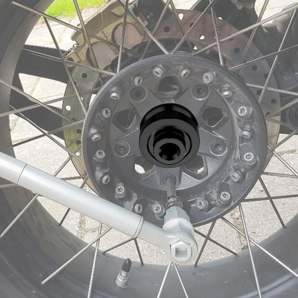 Adapter wyważarki tylnego koła motocykla narzędzie czarny dla BMW R1250 GS 2019-2020-2021-2022-2023 R1200GS LC 2013-2015-2016-2017-2018