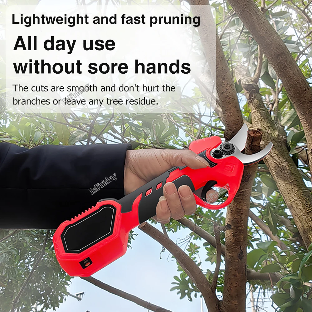 Electric Pruning Scissors Wireless Rechargeable Fruit Tree Shears Sharp Blade Garden Branch Cutting Power Pruner