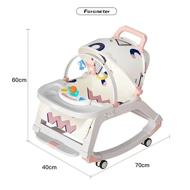 Baby Rocking Chair Comfort Chair Baby Chair 0-3 Years Old Multi-function Recliner Baby Rocker Cradle Recliner Sleep Rocking Bed