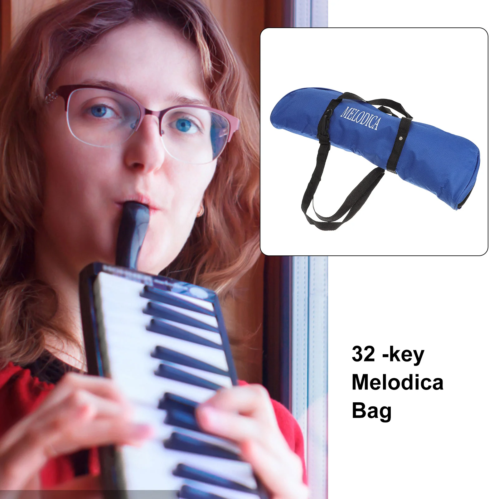 32 -key Melodica Bag Keyboard Expanding File Folder Electric Piano Gig Accordion