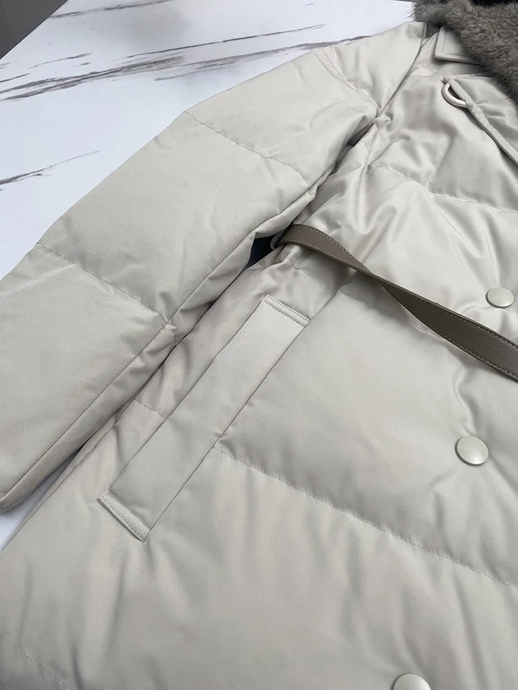 2023 เสื้อผ้าผู้หญิงเสื้อโค้ทมีฮู้ดยาวฤดูหนาวใหม่ 1026 1109