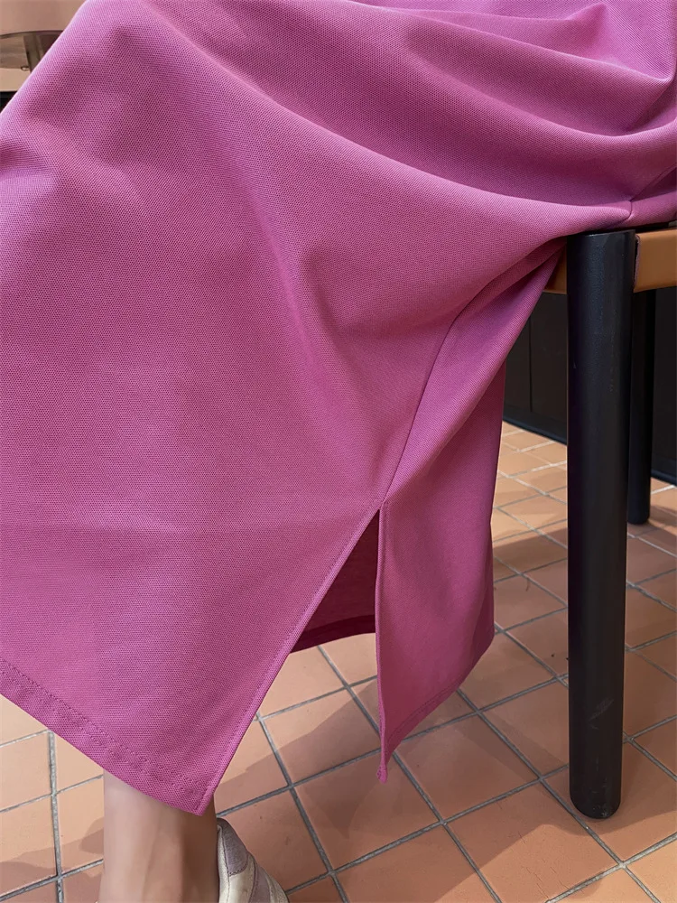 الصيف المرأة فستان طويل محبوك النسيج بولو طوق المتضخم فستان قصير الأكمام Vestidos رداء Elbise فضفاض ميدي ألف خط فساتين