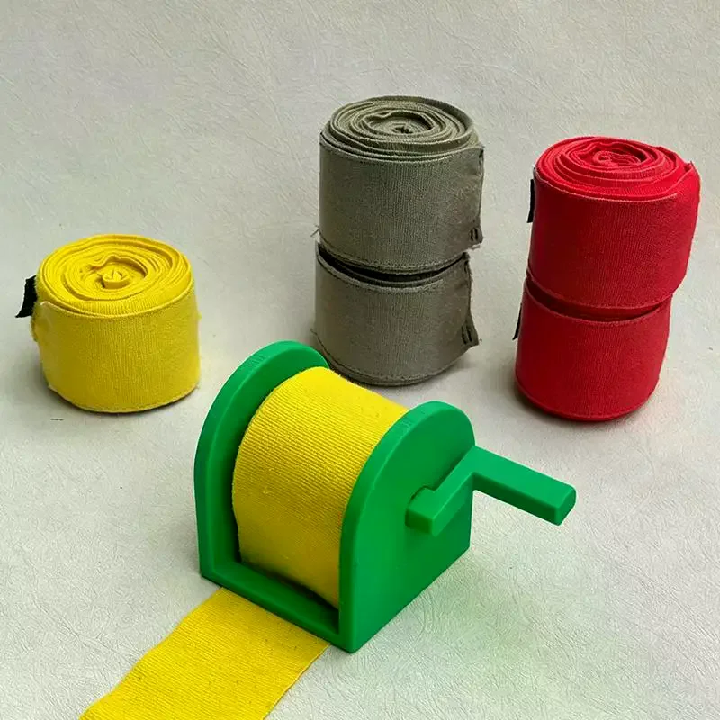 Portable Boxing Hand Wrap Roller Manual Sports Bandage Winder Fits All Standard Wraps for Muay Thai Gym Practice