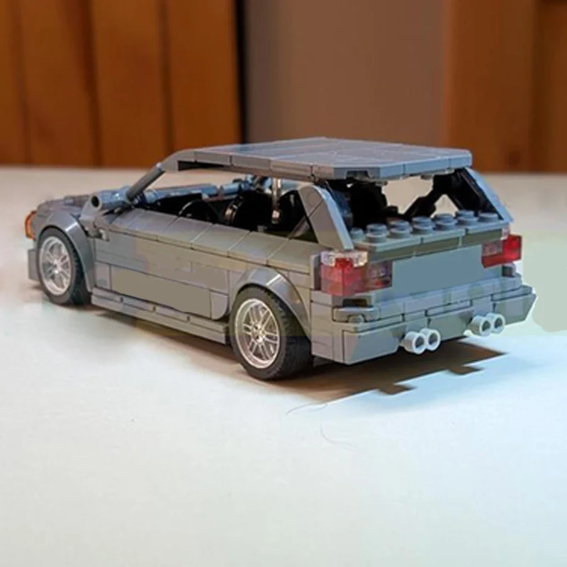 Modèle de voiture de course de vitesse, briques de construction MOC E46 M3, Concept de tourisme, technologie modulaire, cadeau de vacances, jouet à assembler pour enfants