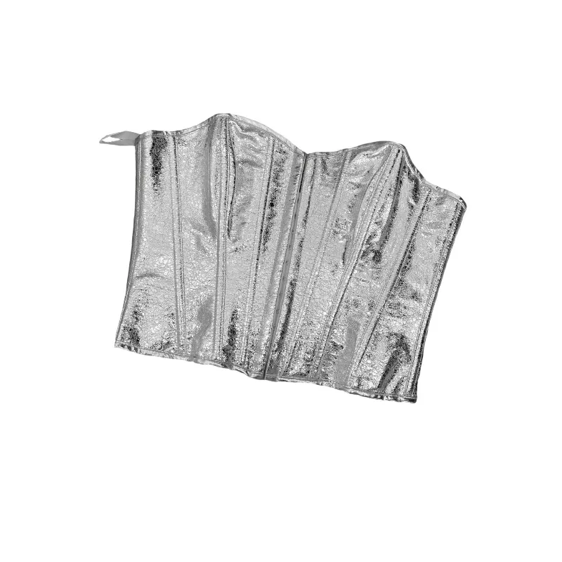 Silver Corsets for Women Steampunk Gothic Corset Bustier with Plus Size Vintage Style Corset Top Burlesque Lingerie ﻿ - view 6