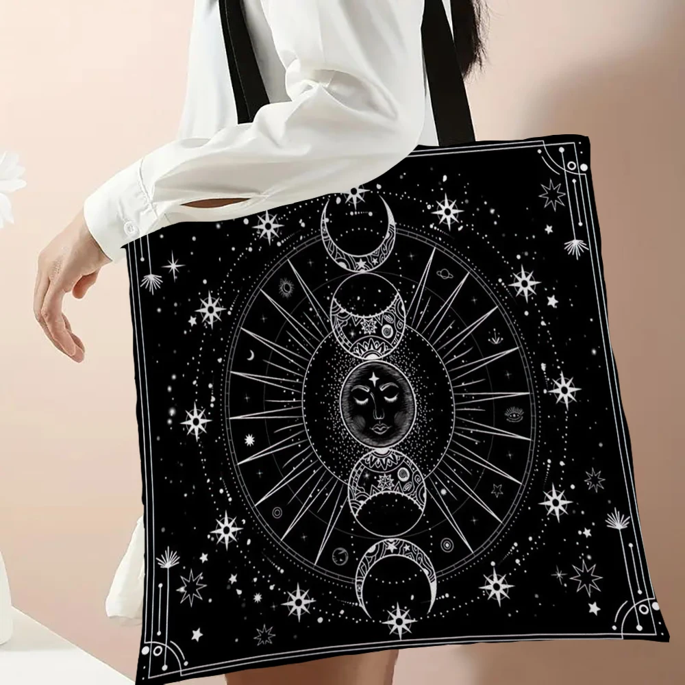 High Definition Digital Tree Life Pattern Tote Bag Mythology Reusable Canvas Shopper Bag For Men And Women Shopping Bags