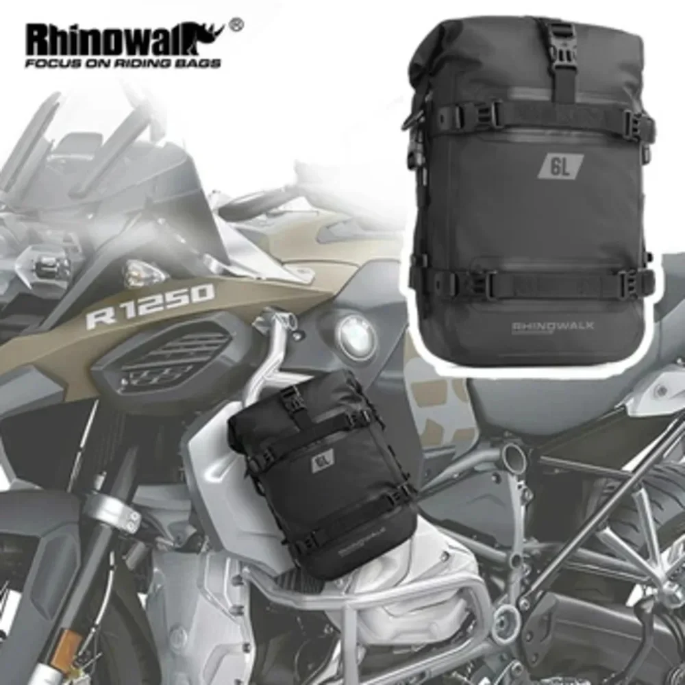 Rhinowalk 100% Waterproof Motorcycle Crash Bag 6L Frame  Bumper Repair Tool Placement Pack Motor Tank Pannier Luggage Bag