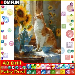 HOMFUN Fairy Dust AB Diamond Painting Full Square/Round Drill 5D DIY