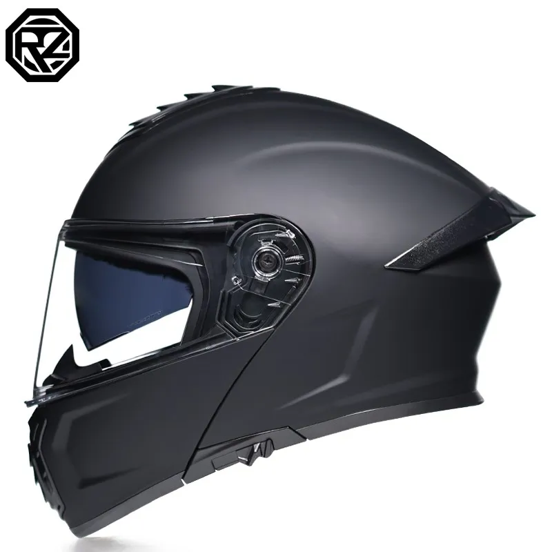 Motorcycle helmet, double lens helmet, big tail, motorcycle racing helmet, running helmet, men and women M-3XL