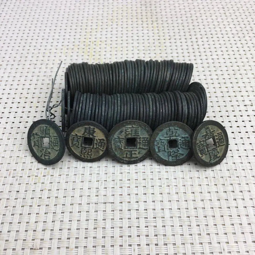 200PCS  SET Emperors of Old Copper (Kangxi, Shunzhi, Jiaqing, Qianlong, Yongzheng) randomly sent from countryside