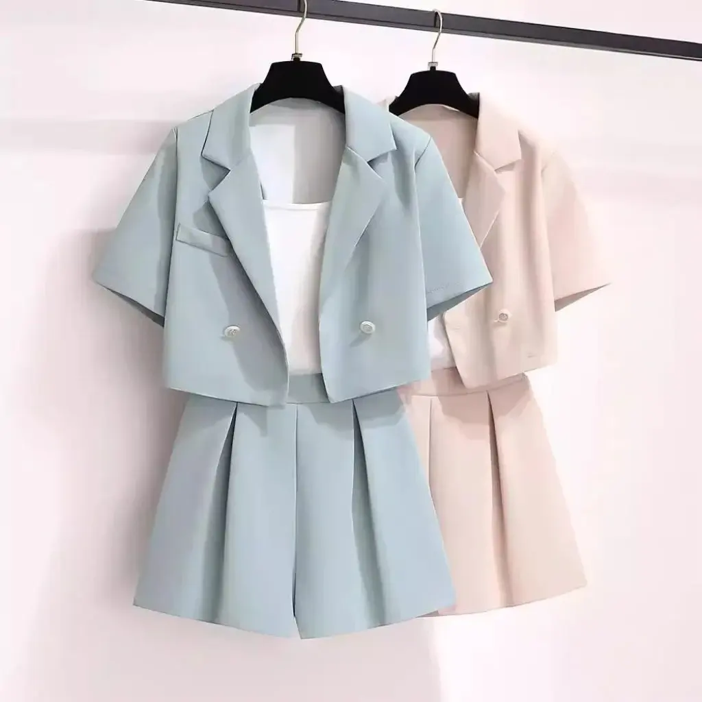 

Маленький комплект из двух предметов, летние элитные шорты с короткими рукавами, профессиональный костюм, популярная интернет-одежда