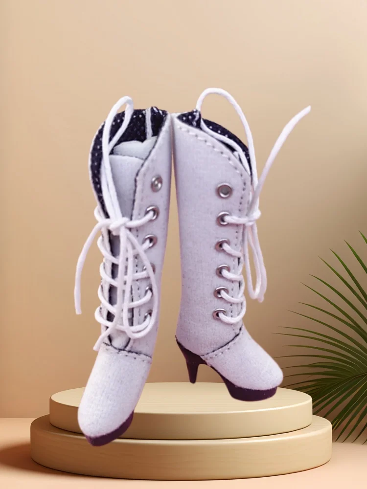 Tilda 2.5cm Mini Doll Boots for Blythe Dolls Toy,Cute High Heel Shoes for Azone Obitsu Licca Accessory for OB22 Toy Dolls Gift