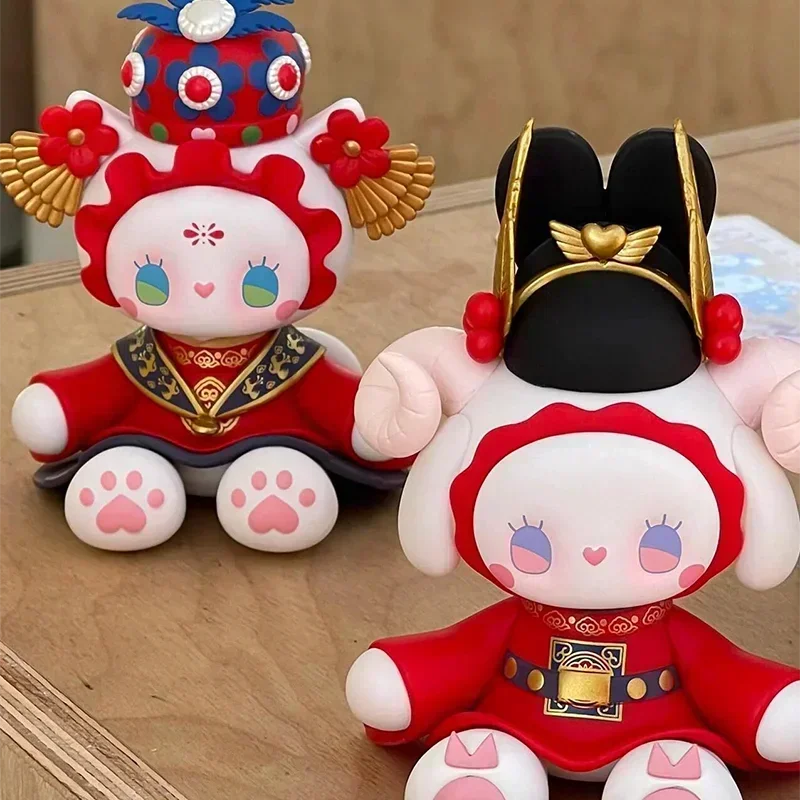 Emma Secret Forest Wedding Blind Box Toys Couple Rabbit Wolf   Banquet Kawaii Action Figure Ornaments Model Surprise Gift
