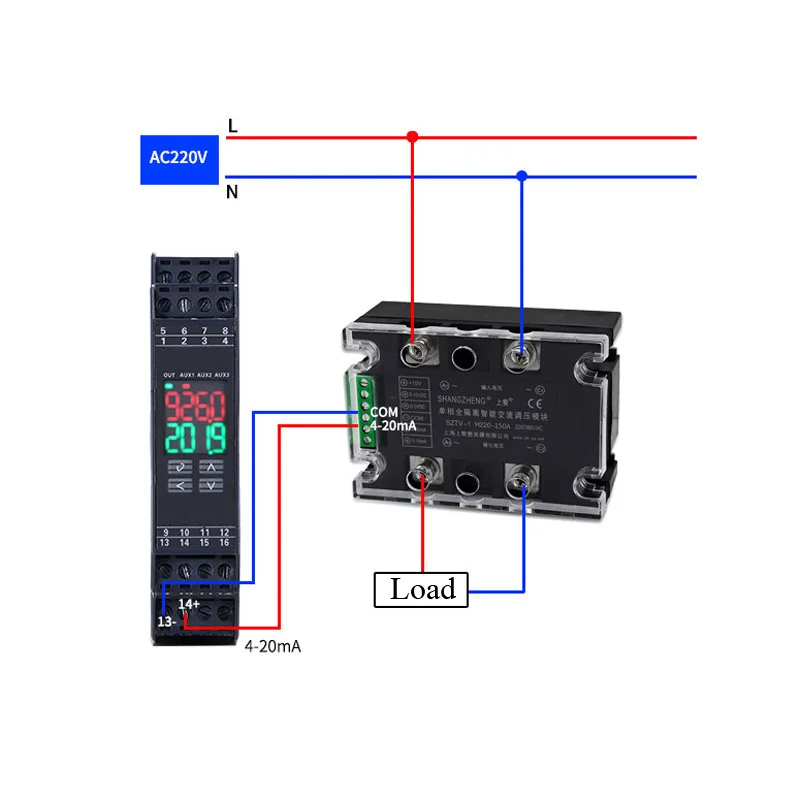 4-20mA output PID temperature controller with RS485 communication modbus-rtu din mini pid thermostat module