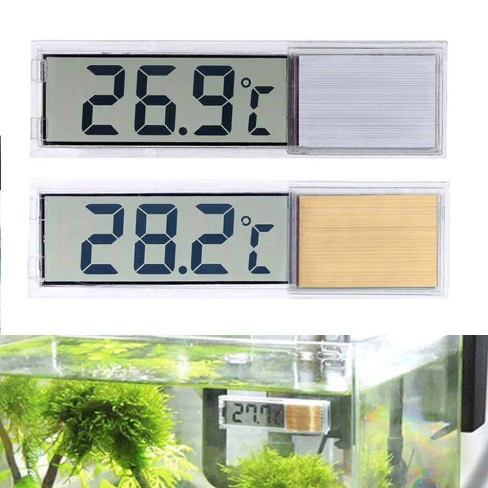 Electronic Fish Tank Temperature Waterproof Aquarium Thermometer 3D Digital LCD Fish Turtle Temp Aquarium Control Accessories