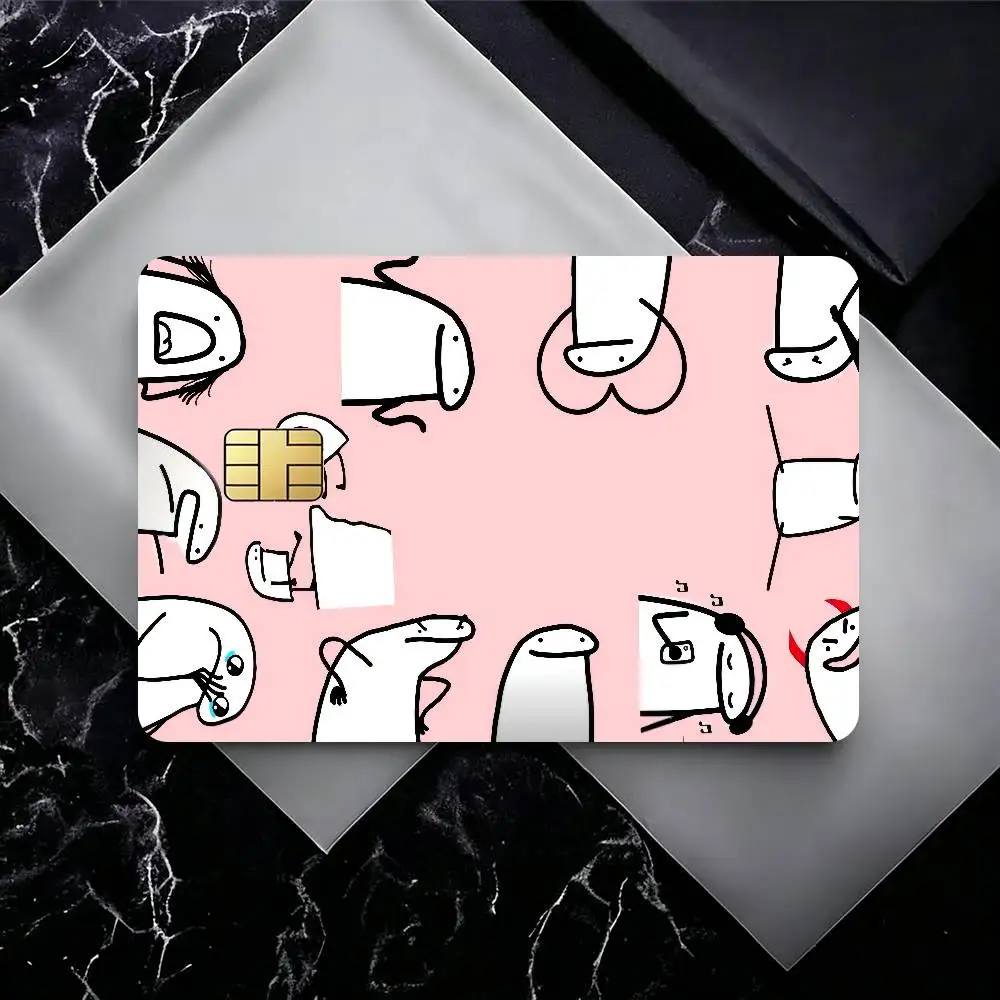 Funny F-Flork CARTOON  Spend or Save Funny Shell Ultra Thin No Fade Sticker Cover Film for Debit Credit Card