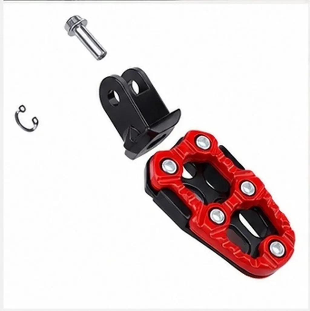 1Pair Aluminum Alloy Motor Pedals Easy Install Non-Slip Large Surface Pedals for Electric Vehicles Motorcycles Stationary Motors