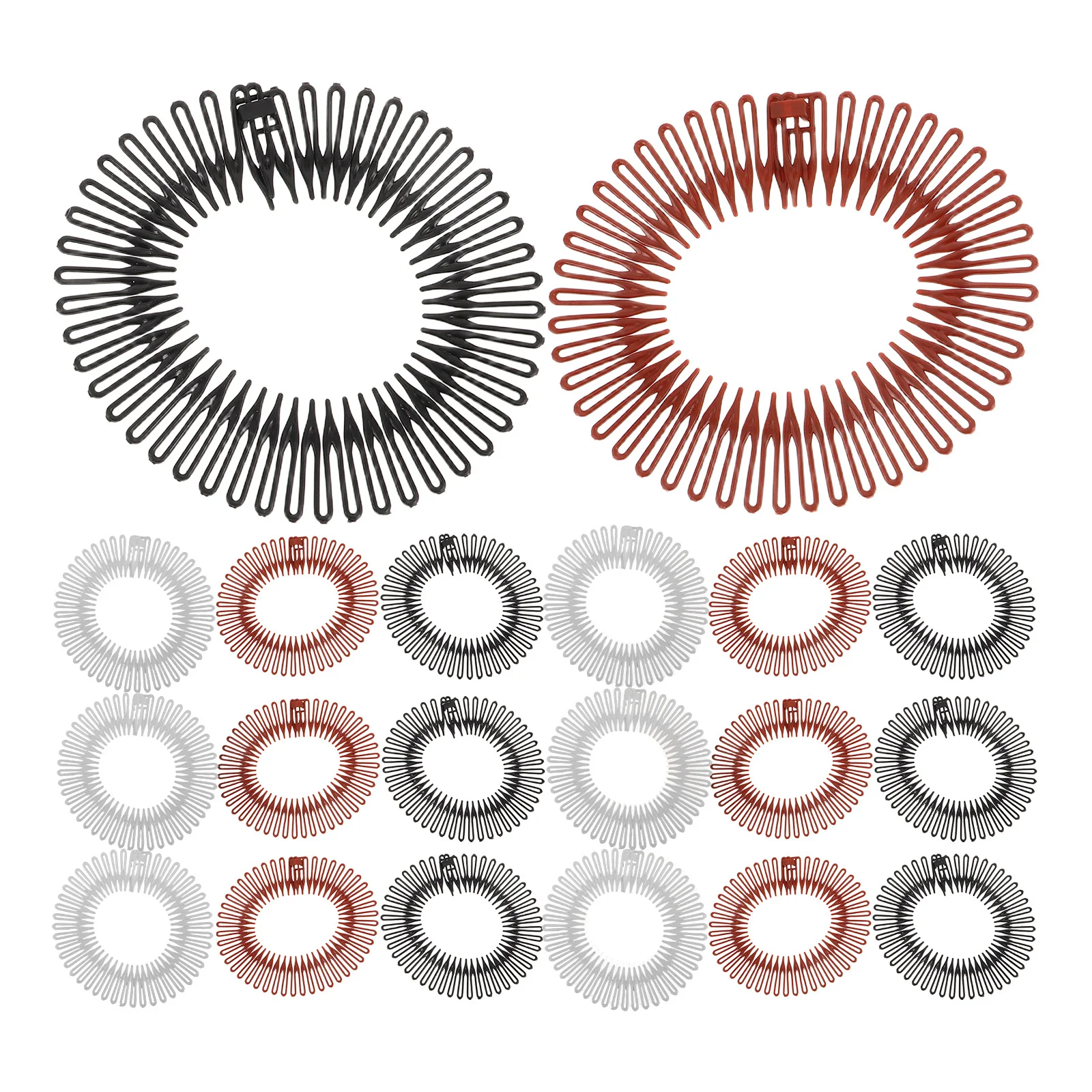 

30Pcs Hair Comb for Women Stretchy Invisible Headband Elastic Side Combs Flexible Styling Tool for Forehead and Nape Fast Hold