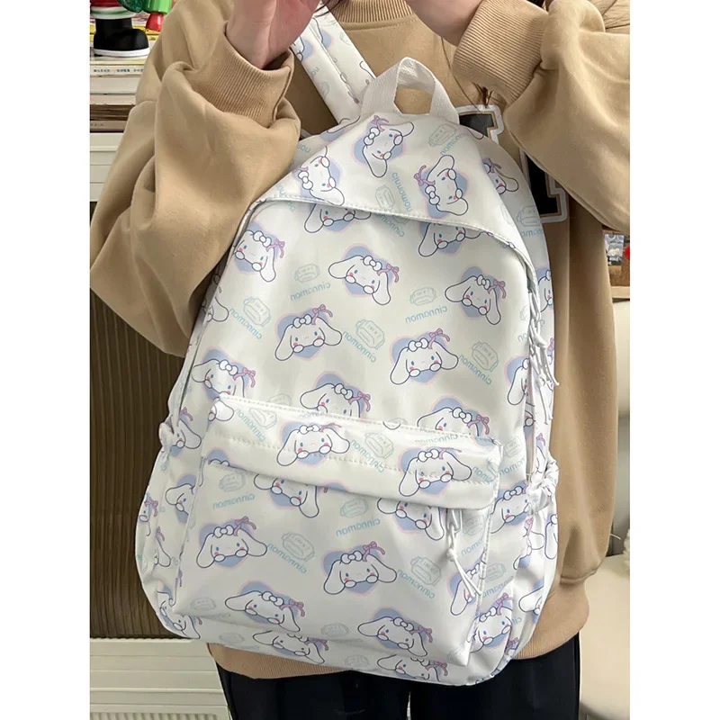 Sanrio tas sekolah siswa Cinnamoroll Babycinnamoroll baru kapasitas besar ransel kartun lucu kasual