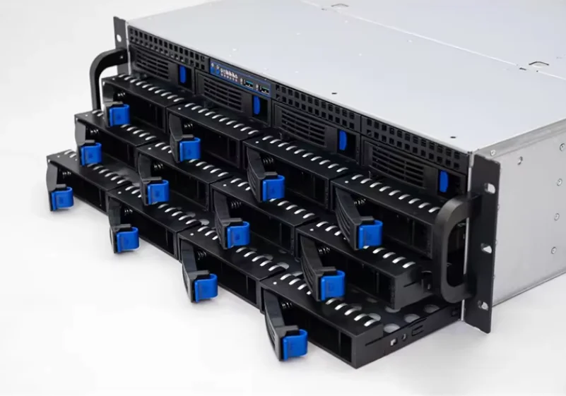 3U 16-Bay SATA/SAS Hot Swap HDD Rack Mount Server Case USB Front Port ATX M-ATX Plastic Horizontal Computer Cases Towers