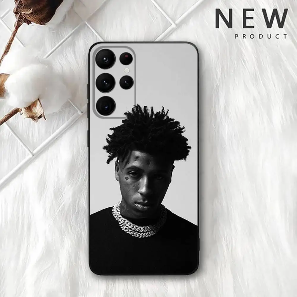 حافظة Y-Young Boy Never Broke Again لهاتف Samsung S 25,24,23,22,30,21,10,9,Ultra,Plus,Lite,FE,4,5G حافظة ناعمة سوداء