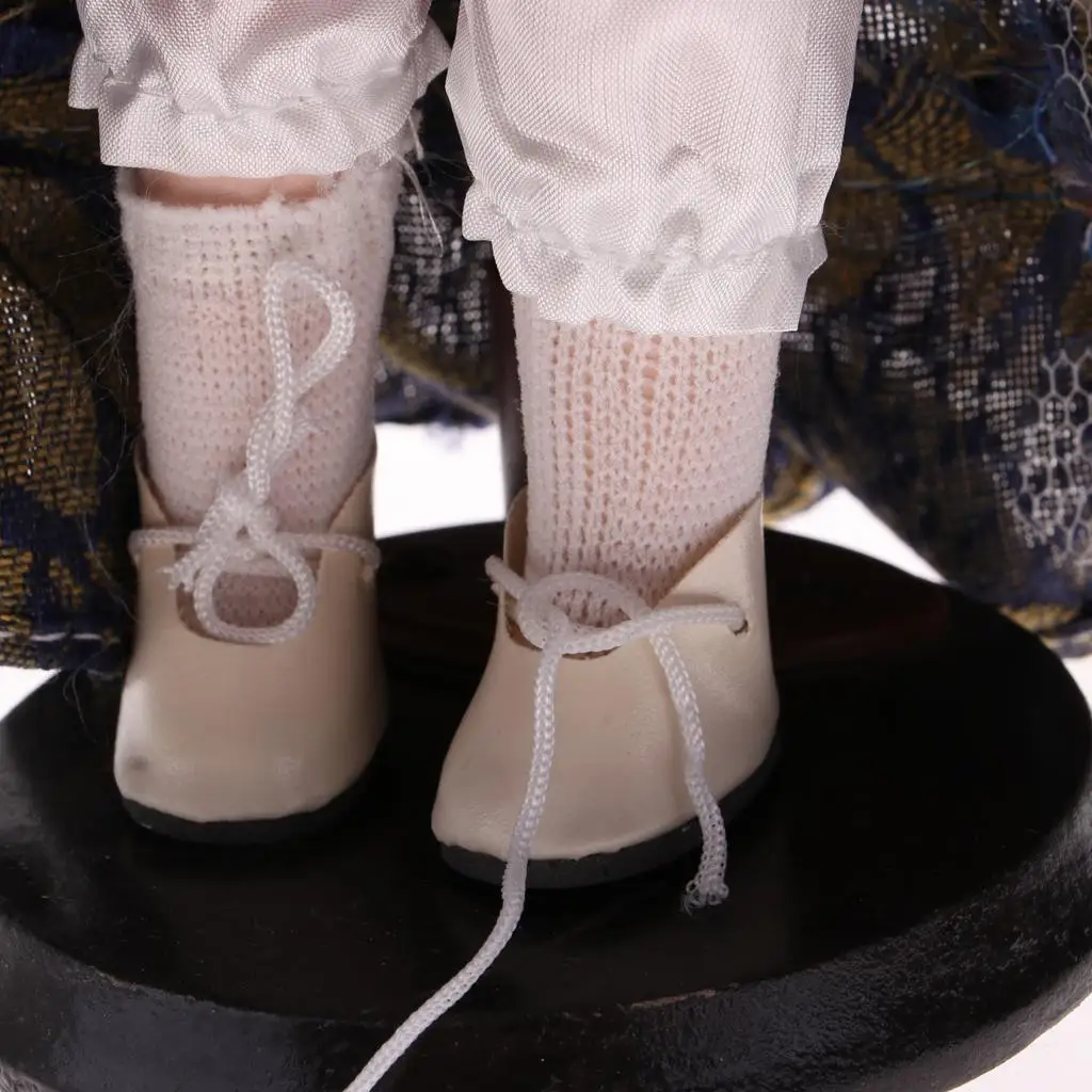 

Victorian Porcelain Doll 30cm Vintage Ceramics Doll Collectible Articulated Fashion Doll for Adults Collections Display