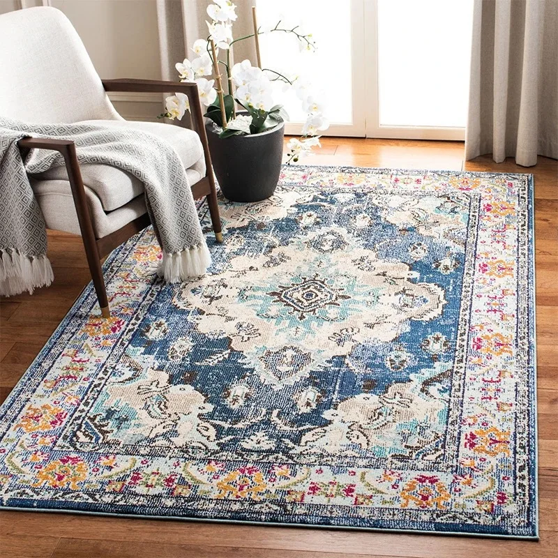 

Persian Carpet Living Room Home American Sofa Coffee Table Area Large Rug Morocco Carpets Non-slip Mat Ethnic Bedroom Carpet