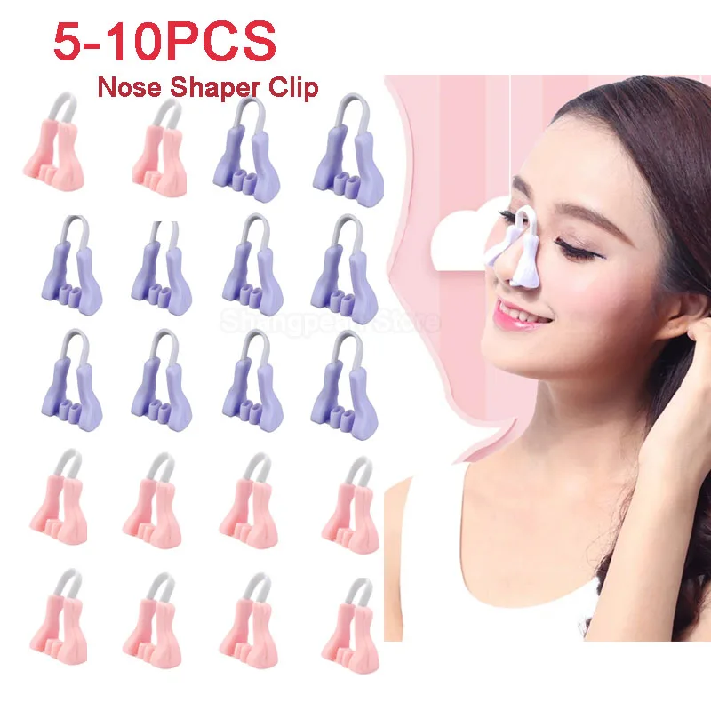 5-10pc Nase Shaper Clip Nase Up Lifting Gestaltung Brücke Richt Schlanker Gerät Silikon Nase Schlanker Verletzt Schönheit werkzeuge