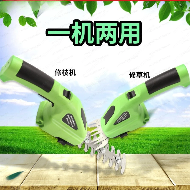 Electric Fence Shears – Dual-Purpose Rechargeable Pruning Shears & Lawn Mower with Lithium Battery for One-Handed Hedge Trimming