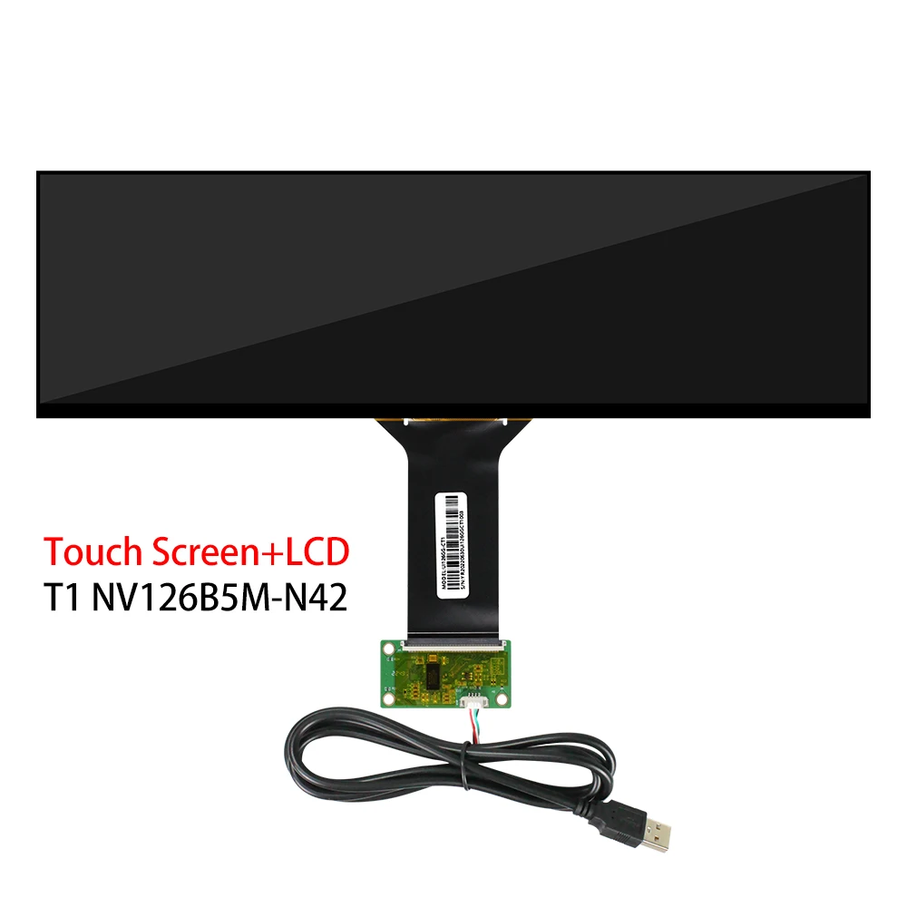 Imagem -03 - Display Lcd Original Boe com Placa Nv126b5m-n42 Nv126b5m 1920x515 Srgb Tft Touch Edp 30 Pinos 126