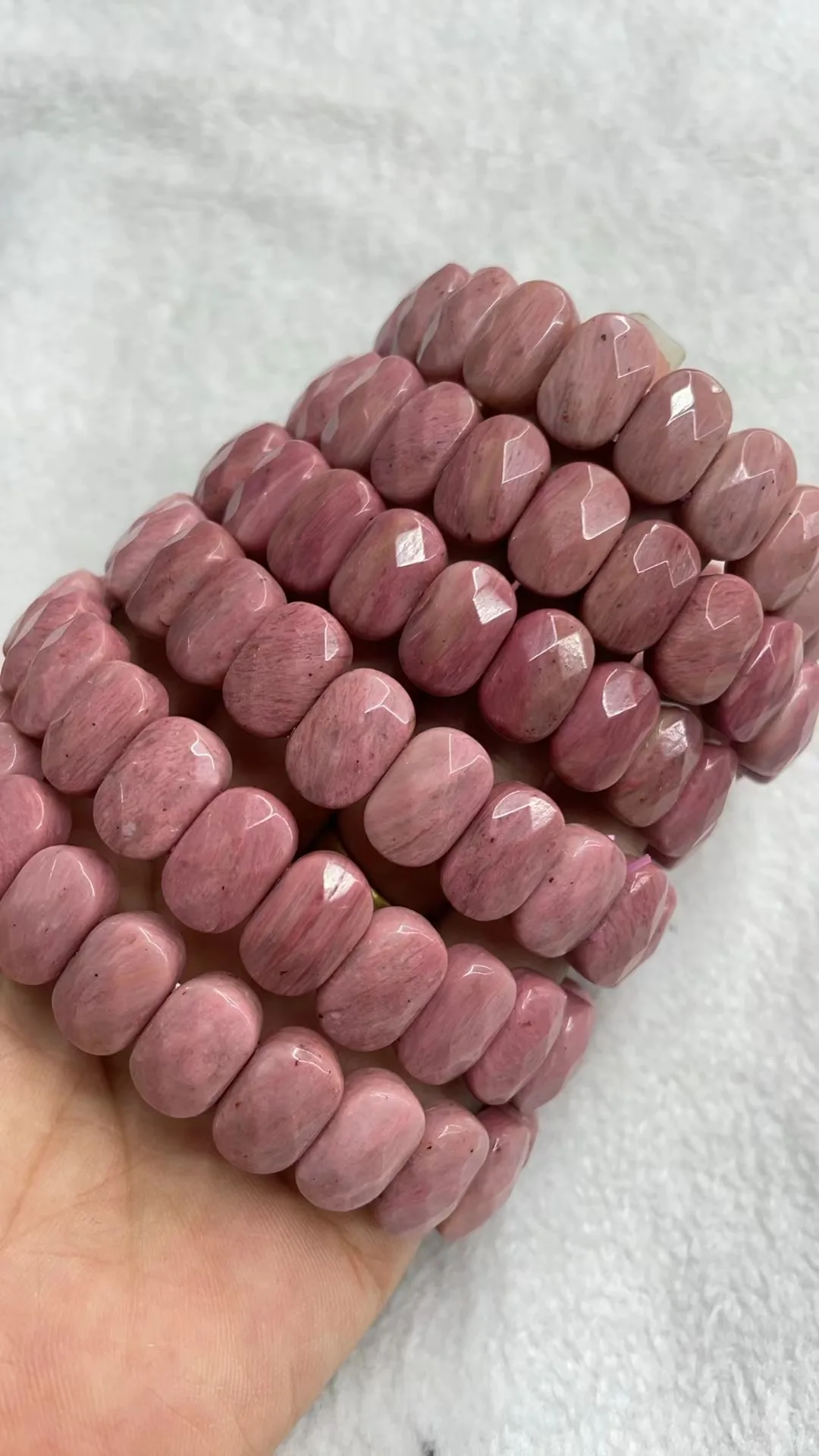 Natural Rhodochrosite Cut face Hands piatoon 9x13mm Length Dagree 22 Grain