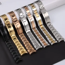 20mm 21mm solid stainless teel watchband for Rolex Daytona Oyster Perpetual Submariner Seiko NH35 Watch Strap wrist bracelet