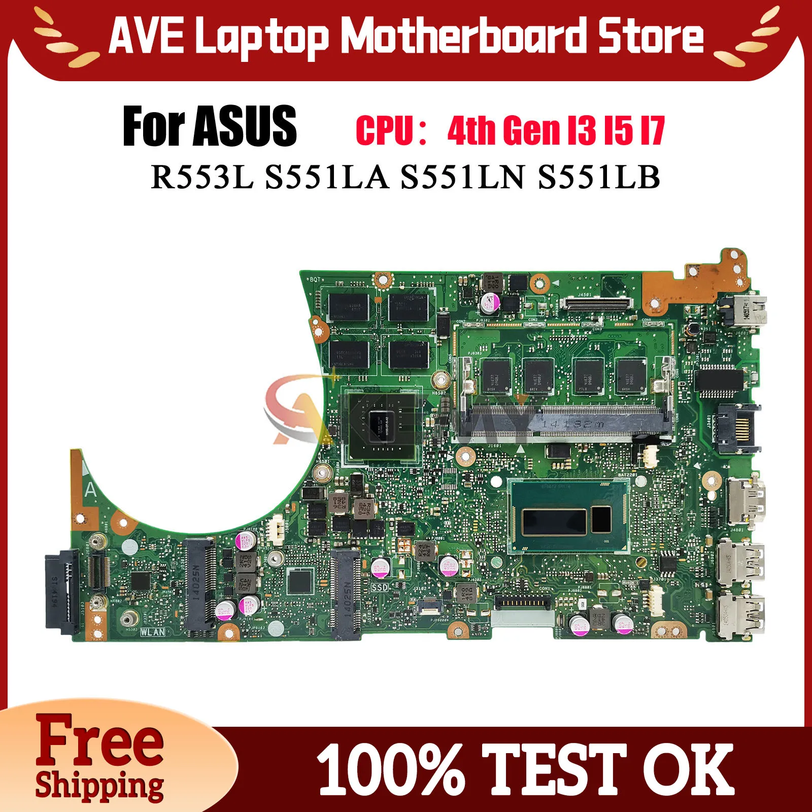 carte-mere-d'ordinateur-portable-s551ln-pour-asus-vivobook-s551lb-s551la-r553l-s551l-s551ln-avec-processeur-i3-i5-i7-tests-100-ok