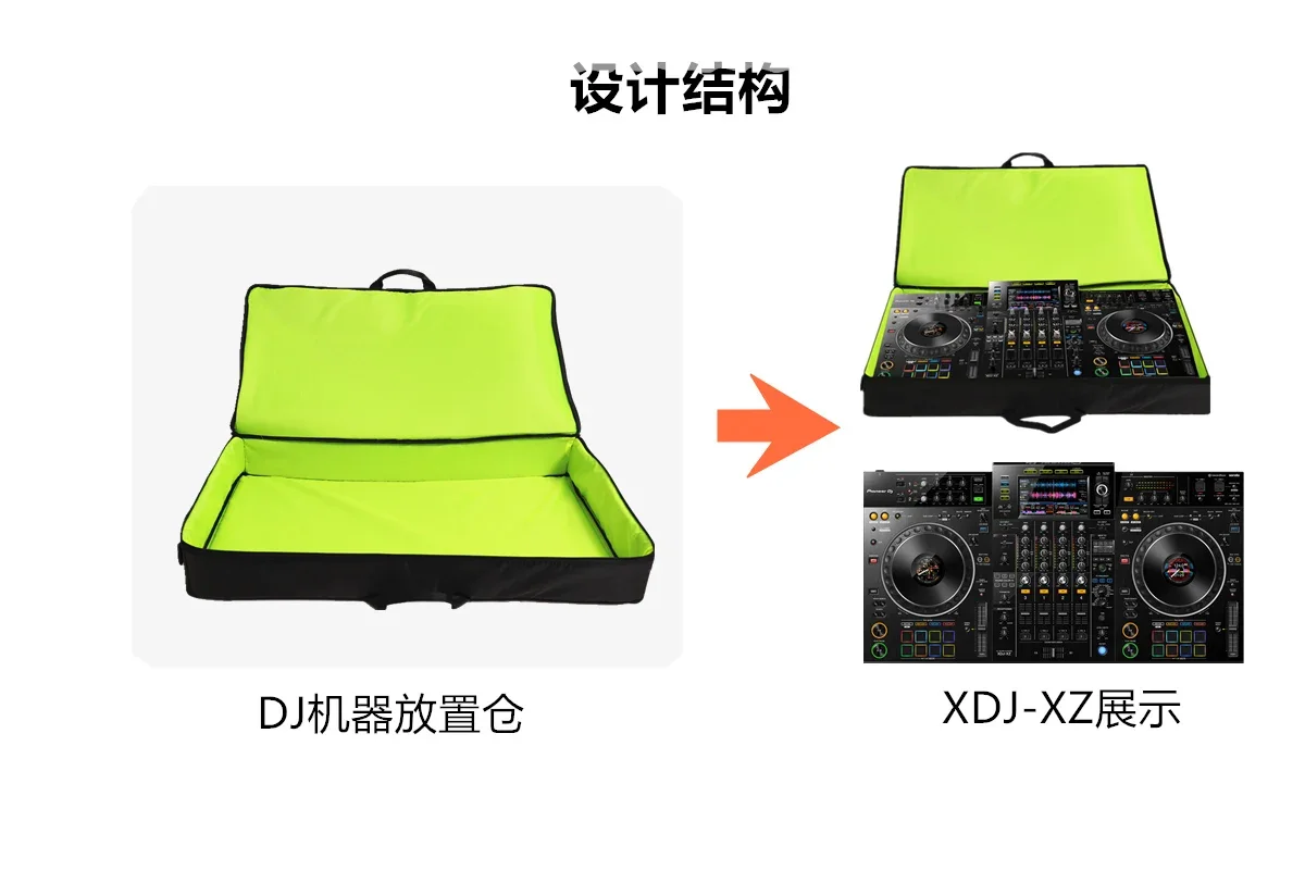 DJ ل XDJ-XZ Ddj-SZ 1000 400 DJ القرص مسجل حقيبة ظهر للكمبيوتر مريحة طبقة مزدوجة DJ حقيبة #3